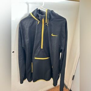 Nike RARE Kobe Bryant Mamba Men's Black Half Zip Windbreaker with Yellow Accents